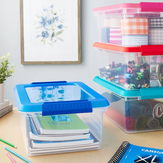 6 Packs: 4 ct. (24 total) 14.5qt. Storage Bins with Lids by Simply Tidy™